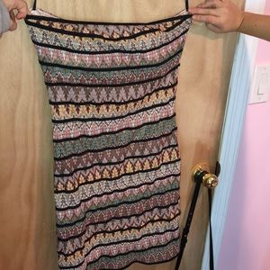 Strapless dress multi colored